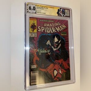 AMAZING SPIDER-MAN #316 NEWSSTAND CGC SS 6.0 Signed by TODD McFARLANE! 1st VENOM